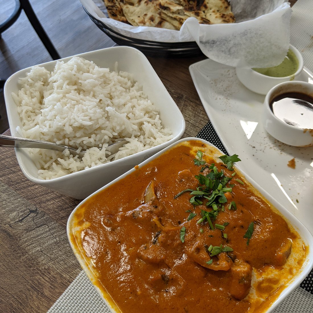 Nalan Indian Cuisine signature dishes Masala DosaChicken Tikka MasalaGoat Curry﻿﻿﻿